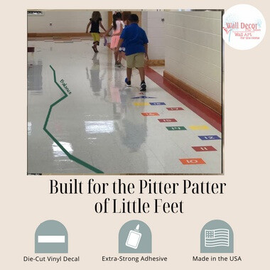 Sensory Path Floor Decal Stickers School Hall Balance Stripes 10 Lines