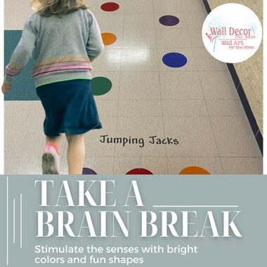 Sensory Path Floor Decal Stickers School Hallway Extra Words Lettering