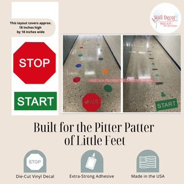 Sensory Path Floor Decal Stickers School Hallway Start Stop Sign
