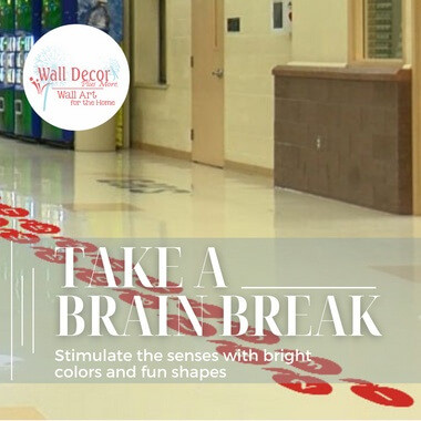 Apple Numbers Sensory Path Floor Decal Stickers for School Hallway