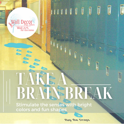 Hop Drop Alphabet Sensory Path Floor Decal Stickers for School Hall take brain break