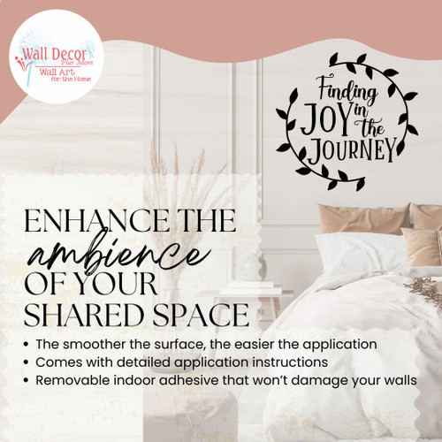 Decal for DIY Circle Wooden Sign Joy in Journey Stencil or Sticker Enhance