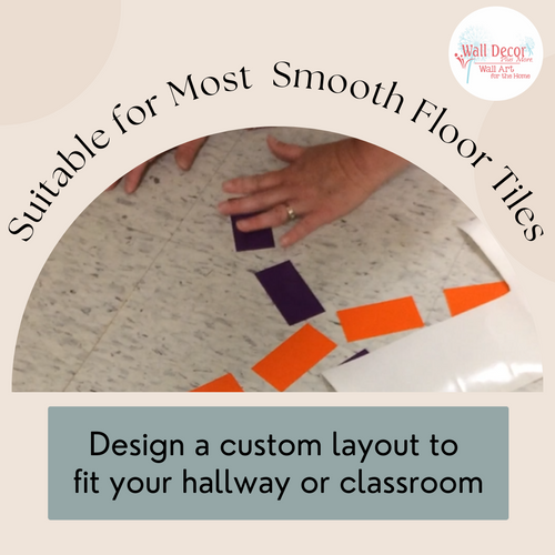 Sensory Path Floor Decal Stickers Follow Path Shapes School Hallway application