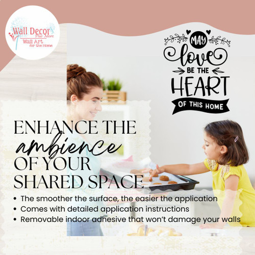 May Love Be Heart This Home Family Decor Kitchen Wall Decal Art Sticker Enhance the Ambience