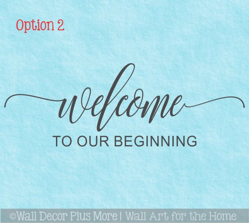 Welcome to our Wedding Beginning Wall Decal Sticker Vinyl Word Lettering-Option 2