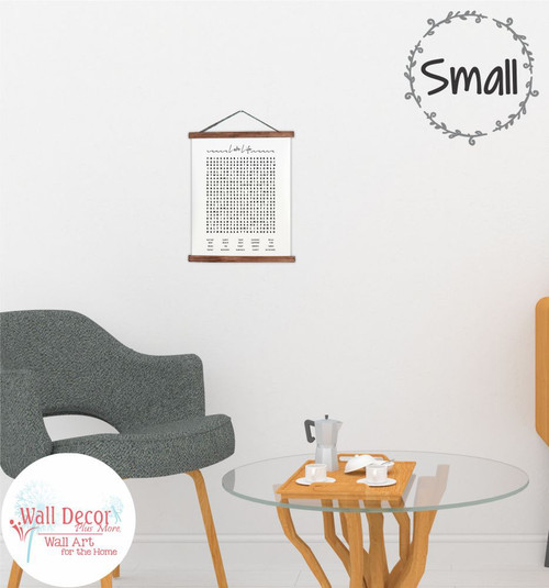 Wood Canvas Wall Hanging Sign Lake Life Word Search Puzzle Summer Art 12x14.5 inch