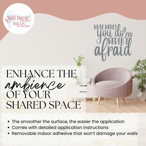 Wall Decal What Do If You Weren't Afraid Inspiring Quote Sticker Art StGray enhance