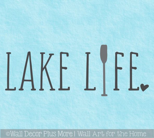 Lake Life Paddle Oar Beach House Wall Art Decal Sticker