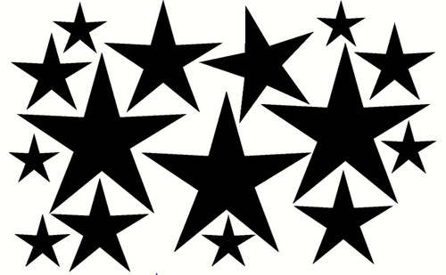 Variety Star Wall Stickers Vinyl Decals Shapes