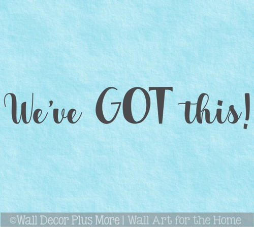 We've Got This Wall Decal Sticker Inspirational Quote for Decor Art