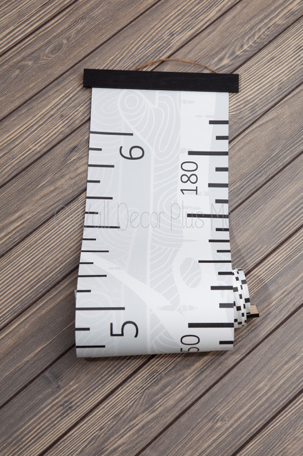 Birch Trees Canvas Growth Chart Sign Baby to Adult Height Ruler Tracker easy to roll up