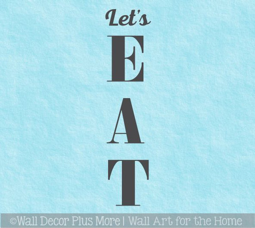 Kitchen Wall Decal Let's Eat Wall Art Vinyl Sticker for Home Decor