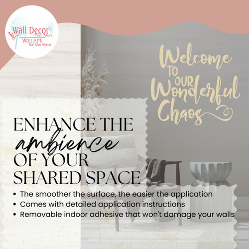 Wonderful Chaos-Enhance the Ambience of your Shared Space Vinyl Decals for the Kitchen
