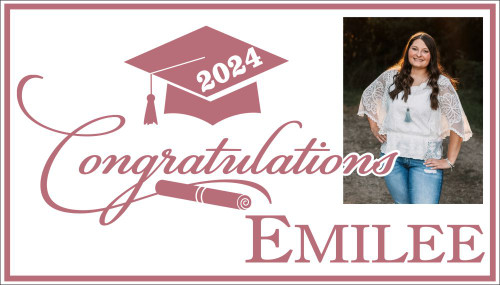 Congratulations 2024 Name Photo Graduation Banner Personalized Print Sign