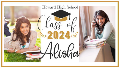 Class of 2024 Name Photo School Graduation Banner Custom Poster