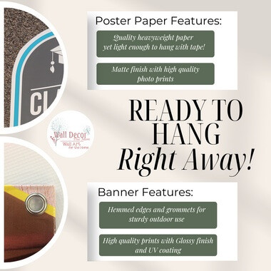 Class of 2026 Name Photo School Graduation Banner Custom Poster — Quality heavyweight poster paper with matte finish and