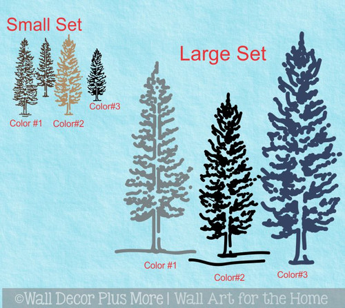 Spruce Tree Wall Decals Pine Wall Decor Woodland Nursery Forest Theme large or small size