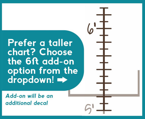 Football Growth Chart Wall Decal Boys Height Ruler Vinyl Sticker add-on option