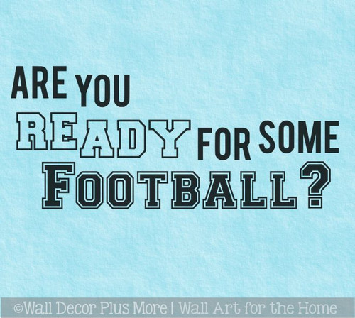 Stylish Football Wall Art Quote for Every Fan - Sports Wall Sticker Decal