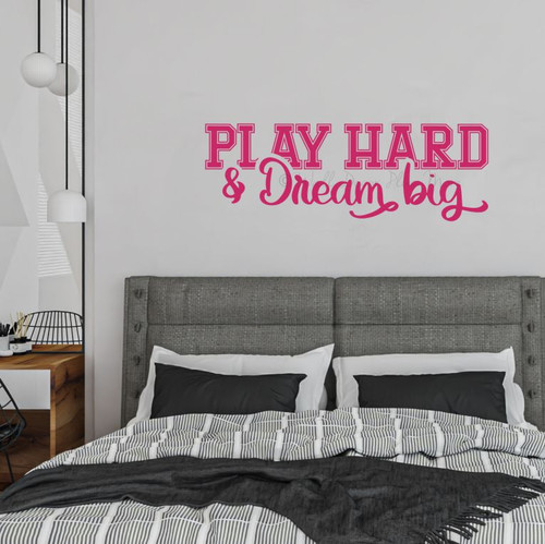 Ignite Your Passion for Sports with This Motivational Wall Sticker Hot Pink