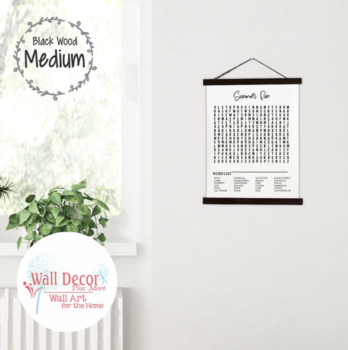 Boost Your Home's Summer Vibe Canvas Wall Hanging Word Search Sign Med Blk