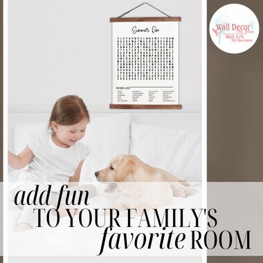 Summer Canvas Wall Art Sign Print Word Search Game