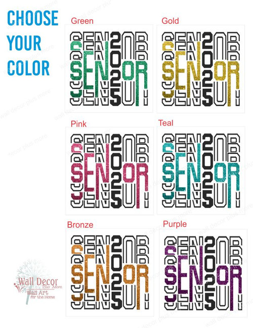 2025 Grad Party Poster Senior Celebration Decor Graduation with Glitter choose from 6 colors