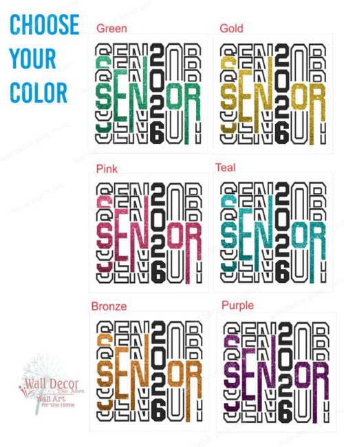 2026 Grad Party Poster Senior Celebration Decor Graduation with Glitter choose from 6 colors