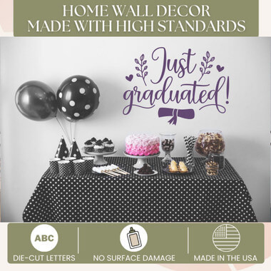 Just Graduated Wall Decal Sticker Graduation Party Decor
