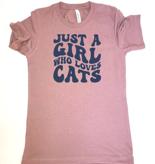 Just Girl Who Loves Cats Purr-fect Cat Lover Gift Comfy Tee for Women