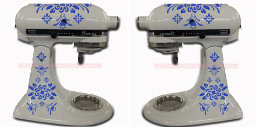 Scandinavian Decal for Stand Mixers Vinyl Decal KitchenAid Mixer Decor BrilliantBlue