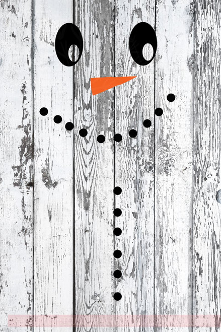 Create Your Own Snowman Face Vinyl Decals Winter Holiday Wall Stickers, Set of TWO