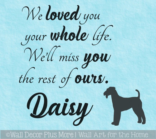 Custom Pet Remembrance Memorial Wall Decal Personalized Loss Sticker