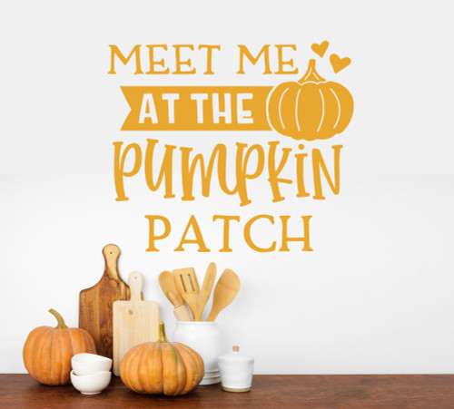 Meet Me at the Pumpkin Patch Decal Fall Quote Autumn Vinyl Wall Art Honey