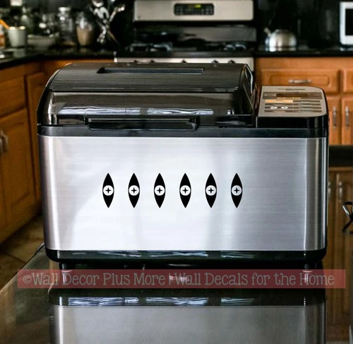 Vintage Pyrex Eyes Kitchen Mixer Vinyl Decal 2-Sided Appliance Sticker Black