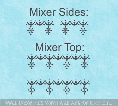 Vintage Pyrex Snowflake Garland Kitchen Mixer Vinyl Decal 2-Sided