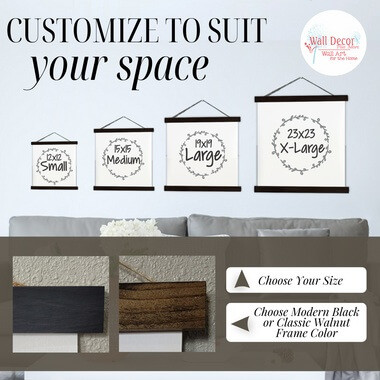 Japandi Mountains Canvas Wall Hanging Misty Rolling Hills Art Print