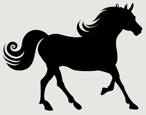 Horse Walking Silhouette Wall Sticker