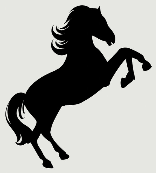 Jumping Horse Silhouette Wall Decal Black