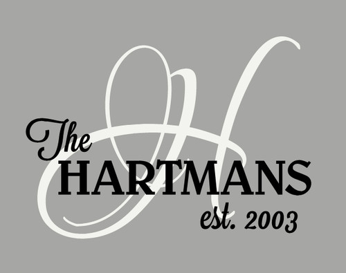 Personalized Wall Decal Sticker Last Name and Date