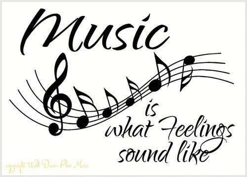 Music Staff Wall Decal with Quote Vinyl Lettering Wall Art Stickers