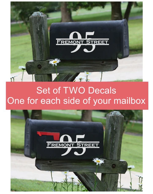 Set of two mailbox decals