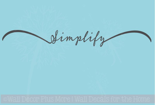 Simplify Inspirational Wall Decal Quote Vinyl Sticker Lettering