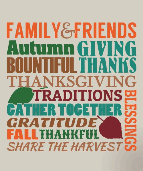 Fall Family & Friends Gather Seasonal Vinyl Decal Lettering