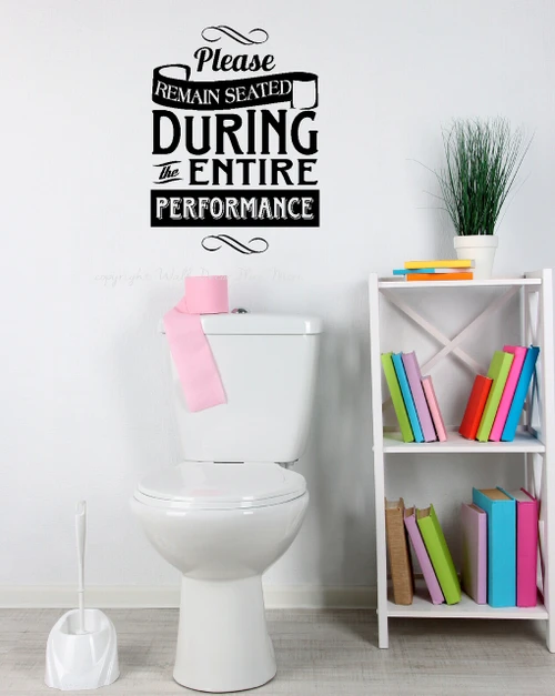 Funny Toilet Performance Vinyl Decal for Bathroom Decor