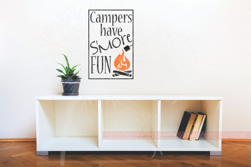 Campers have S'more Fun Camp Fire Wall Art Vinyl Sticker Decal