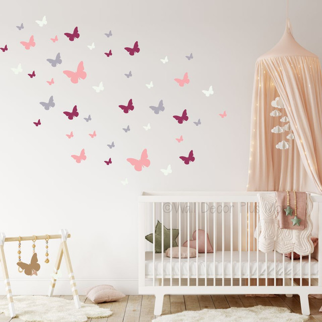 Butterfly Wall Decals for Girls Room, Vinyl Stickers to Decorate with ...