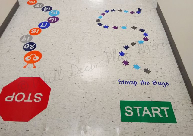Sensory Path Package Floor Decal Stickers School Hallway Art