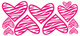 Hot Pink Zebra Heart Print Wall Sticker