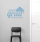 Class of 2022 Grad with Graduation Hat Art Vinyl Wall Decals Stickers for Party Decor-Misty Blue